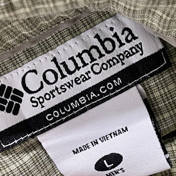 Columbia Button Shirt Mens Size Large Green Plaid 100% Cotton Outdoor Gorpcore - Picture 6 of 7